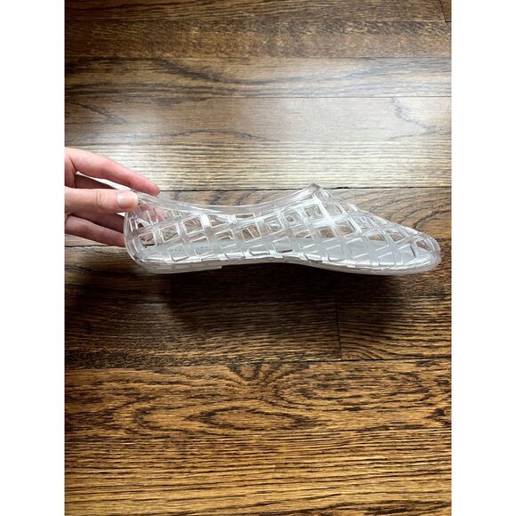 Jeffrey Campbell Jellz Flats Jelly Flats in Clear Silver Women's Size 8 - Picture 7 of 10
